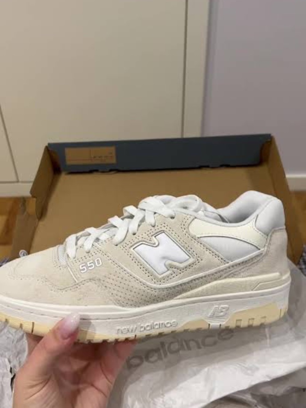 New Balance 550 (Women's) Sea Salt Macadamia Nut